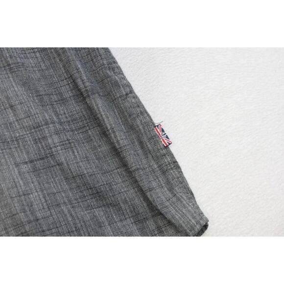 English Laundry Military Button Up Shirt Gray Cotton-Poly Short Sleeve Mens 3XL - Picture 6 of 10